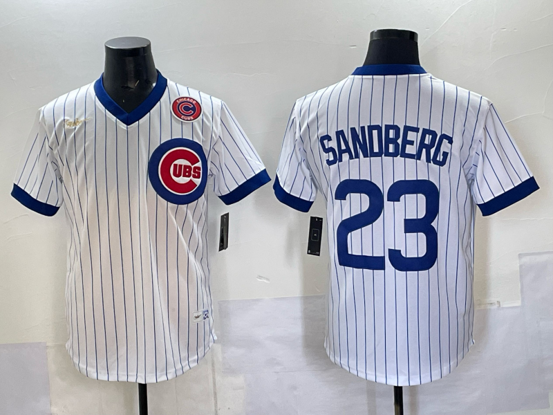 Men Chicago Cubs #23 Sandberg white Nike MLB 2025 jersey 006